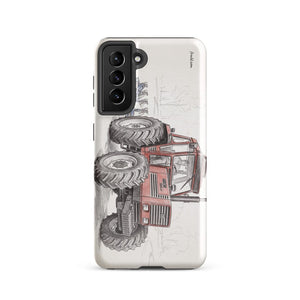 Furrow & Fields Tough case for Samsung® Glossy / Samsung Galaxy S21 Fiat 1880 Pencil Sketch | Tough case for Samsung® Quality Farmers Merch