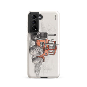Furrow & Fields Tough case for Samsung® Glossy / Samsung Galaxy S21 Massey Ferguson 1200 Pencil Sketch | Tough case for Samsung® Quality Farmers Merch
