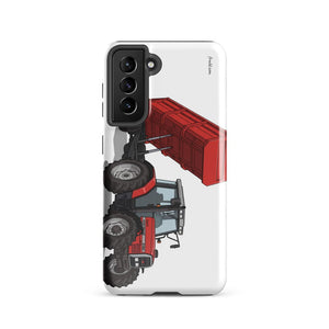 Furrow & Fields Tough case for Samsung® Glossy / Samsung Galaxy S21 Massey Ferguson 6180 Illustration | Tough case for Samsung® Quality Farmers Merch