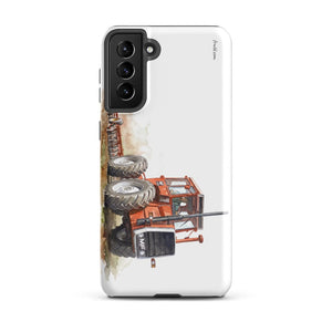 Furrow & Fields Tough case for Samsung® Glossy / Samsung Galaxy S21 Plus Massey Ferguson 1200 Watercolor | Tough case for Samsung® Quality Farmers Merch