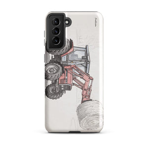 Furrow & Fields Tough case for Samsung® Glossy / Samsung Galaxy S21 Plus Massey Ferguson 3070 Autotronic Pencil Sketch | Tough case for Samsung® Quality Farmers Merch