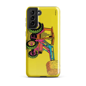 Furrow & Fields Tough case for Samsung® Glossy / Samsung Galaxy S21 Plus Massey Ferguson 3070 Autotronic Pop Art | Tough case for Samsung® Quality Farmers Merch