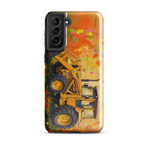 Furrow & Fields Tough case for Samsung® Glossy / Samsung Galaxy S21 Plus Massey Ferguson 50E Splash Art | Tough case for Samsung® Quality Farmers Merch