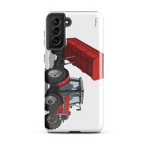 Furrow & Fields Tough case for Samsung® Glossy / Samsung Galaxy S21 Plus Massey Ferguson 6180 Illustration | Tough case for Samsung® Quality Farmers Merch