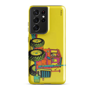 Furrow & Fields Tough case for Samsung® Glossy / Samsung Galaxy S21 Ultra Massey Ferguson 1200 Pop Art | Tough case for Samsung® Quality Farmers Merch