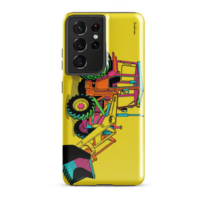 Furrow & Fields Tough case for Samsung® Glossy / Samsung Galaxy S21 Ultra Massey Ferguson 50E Pop Art | Tough case for Samsung® Quality Farmers Merch