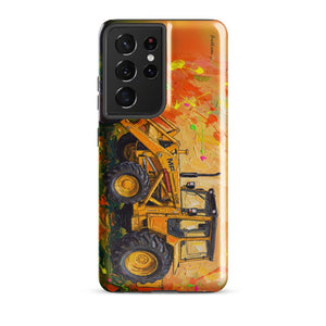 Furrow & Fields Tough case for Samsung® Glossy / Samsung Galaxy S21 Ultra Massey Ferguson 50E Splash Art | Tough case for Samsung® Quality Farmers Merch