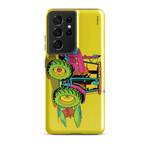 Furrow & Fields Tough case for Samsung® Glossy / Samsung Galaxy S21 Ultra Massey Ferguson 6255 Pop Art | Tough case for Samsung® Quality Farmers Merch