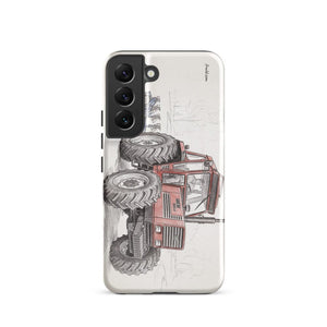 Furrow & Fields Tough case for Samsung® Glossy / Samsung Galaxy S22 Fiat 1880 Pencil Sketch | Tough case for Samsung® Quality Farmers Merch