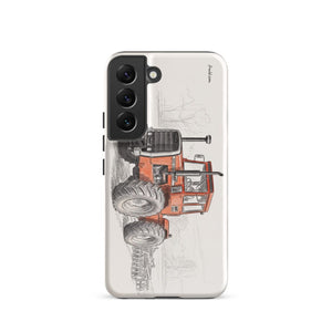 Furrow & Fields Tough case for Samsung® Glossy / Samsung Galaxy S22 Massey Ferguson 1200 Pencil Sketch | Tough case for Samsung® Quality Farmers Merch