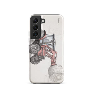 Furrow & Fields Tough case for Samsung® Glossy / Samsung Galaxy S22 Massey Ferguson 3070 Autotronic Pencil Sketch | Tough case for Samsung® Quality Farmers Merch