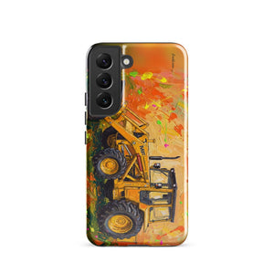 Furrow & Fields Tough case for Samsung® Glossy / Samsung Galaxy S22 Massey Ferguson 50E Splash Art | Tough case for Samsung® Quality Farmers Merch