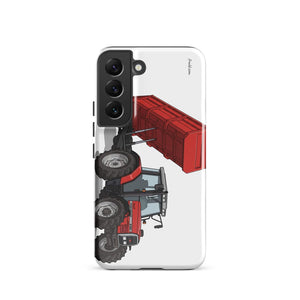 Furrow & Fields Tough case for Samsung® Glossy / Samsung Galaxy S22 Massey Ferguson 6180 Illustration | Tough case for Samsung® Quality Farmers Merch
