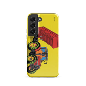 Furrow & Fields Tough case for Samsung® Glossy / Samsung Galaxy S22 Massey Ferguson 6180 Pop Art | Tough case for Samsung® Quality Farmers Merch