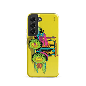 Furrow & Fields Tough case for Samsung® Glossy / Samsung Galaxy S22 Massey Ferguson 6255 Pop Art | Tough case for Samsung® Quality Farmers Merch