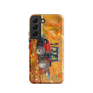 Furrow & Fields Tough case for Samsung® Glossy / Samsung Galaxy S22 Massey Ferguson 6255 Splash Art | Tough case for Samsung® Quality Farmers Merch