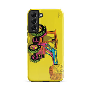 Furrow & Fields Tough case for Samsung® Glossy / Samsung Galaxy S22 Plus Massey Ferguson 3070 Autotronic Pop Art | Tough case for Samsung® Quality Farmers Merch