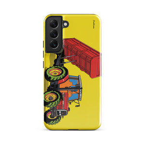 Furrow & Fields Tough case for Samsung® Glossy / Samsung Galaxy S22 Plus Massey Ferguson 6180 Pop Art | Tough case for Samsung® Quality Farmers Merch