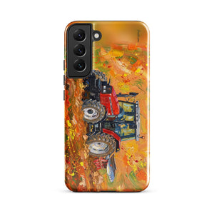 Furrow & Fields Tough case for Samsung® Glossy / Samsung Galaxy S22 Plus Massey Ferguson 6255 Splash Art | Tough case for Samsung® Quality Farmers Merch