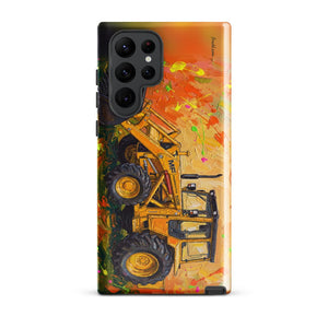 Furrow & Fields Tough case for Samsung® Glossy / Samsung Galaxy S22 Ultra Massey Ferguson 50E Splash Art | Tough case for Samsung® Quality Farmers Merch
