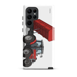 Furrow & Fields Tough case for Samsung® Glossy / Samsung Galaxy S22 Ultra Massey Ferguson 6180 Illustration | Tough case for Samsung® Quality Farmers Merch