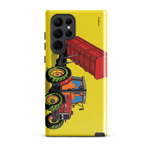 Furrow & Fields Tough case for Samsung® Glossy / Samsung Galaxy S22 Ultra Massey Ferguson 6180 Pop Art | Tough case for Samsung® Quality Farmers Merch