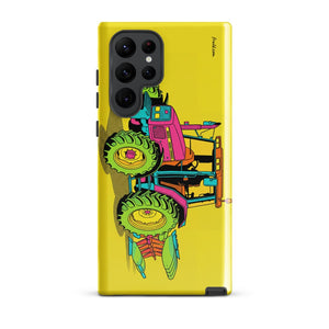 Furrow & Fields Tough case for Samsung® Glossy / Samsung Galaxy S22 Ultra Massey Ferguson 6255 Pop Art | Tough case for Samsung® Quality Farmers Merch