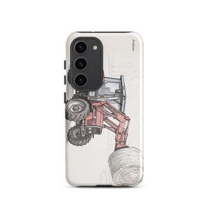 Furrow & Fields Tough case for Samsung® Glossy / Samsung Galaxy S23 Massey Ferguson 3070 Autotronic Pencil Sketch | Tough case for Samsung® Quality Farmers Merch