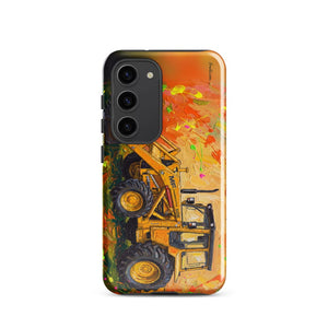 Furrow & Fields Tough case for Samsung® Glossy / Samsung Galaxy S23 Massey Ferguson 50E Splash Art | Tough case for Samsung® Quality Farmers Merch
