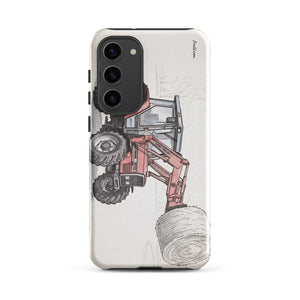 Furrow & Fields Tough case for Samsung® Glossy / Samsung Galaxy S23 Plus Massey Ferguson 3070 Autotronic Pencil Sketch | Tough case for Samsung® Quality Farmers Merch