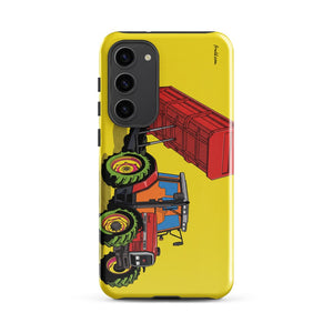 Furrow & Fields Tough case for Samsung® Glossy / Samsung Galaxy S23 Plus Massey Ferguson 6180 Pop Art | Tough case for Samsung® Quality Farmers Merch