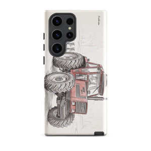 Furrow & Fields Tough case for Samsung® Glossy / Samsung Galaxy S23 Ultra Fiat 1880 Pencil Sketch | Tough case for Samsung® Quality Farmers Merch