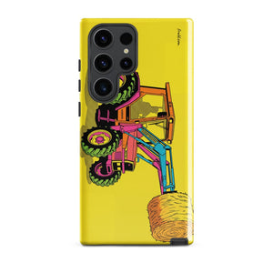Furrow & Fields Tough case for Samsung® Glossy / Samsung Galaxy S23 Ultra Massey Ferguson 3070 Autotronic Pop Art | Tough case for Samsung® Quality Farmers Merch
