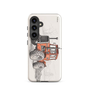 Furrow & Fields Tough case for Samsung® Glossy / Samsung Galaxy S24 Massey Ferguson 1200 Pencil Sketch | Tough case for Samsung® Quality Farmers Merch