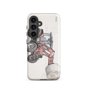 Furrow & Fields Tough case for Samsung® Glossy / Samsung Galaxy S24 Massey Ferguson 3070 Autotronic Pencil Sketch | Tough case for Samsung® Quality Farmers Merch