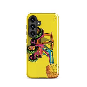 Furrow & Fields Tough case for Samsung® Glossy / Samsung Galaxy S24 Massey Ferguson 3070 Autotronic Pop Art | Tough case for Samsung® Quality Farmers Merch