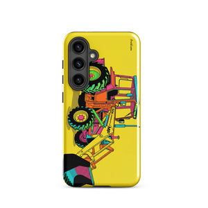 Furrow & Fields Tough case for Samsung® Glossy / Samsung Galaxy S24 Massey Ferguson 50E Pop Art | Tough case for Samsung® Quality Farmers Merch