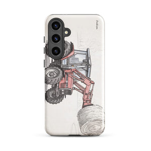 Furrow & Fields Tough case for Samsung® Glossy / Samsung Galaxy S24 Plus Massey Ferguson 3070 Autotronic Pencil Sketch | Tough case for Samsung® Quality Farmers Merch