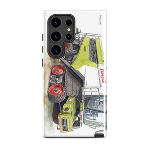 Furrow & Fields Tough case for Samsung® Glossy / Samsung Galaxy S24 Ultra CLAAS Lexion 8600 TerraTrac Watercolor | Tough case for Samsung® Quality Farmers Merch
