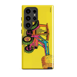 Furrow & Fields Tough case for Samsung® Glossy / Samsung Galaxy S24 Ultra Massey Ferguson 3070 Autotronic Pop Art | Tough case for Samsung® Quality Farmers Merch