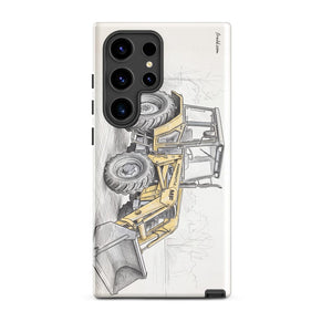Furrow & Fields Tough case for Samsung® Glossy / Samsung Galaxy S24 Ultra Massey Ferguson 50E Pencil Sketch | Tough case for Samsung® Quality Farmers Merch
