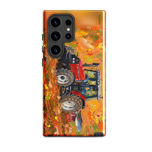 Furrow & Fields Tough case for Samsung® Glossy / Samsung Galaxy S24 Ultra Massey Ferguson 6255 Splash Art | Tough case for Samsung® Quality Farmers Merch