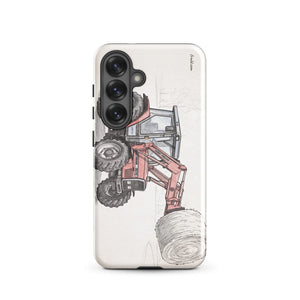 Furrow & Fields Tough case for Samsung® Glossy / Samsung Galaxy S25 Massey Ferguson 3070 Autotronic Pencil Sketch | Tough case for Samsung® Quality Farmers Merch