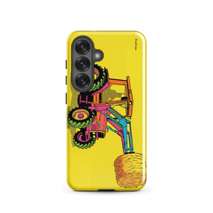 Furrow & Fields Tough case for Samsung® Glossy / Samsung Galaxy S25 Massey Ferguson 3070 Autotronic Pop Art | Tough case for Samsung® Quality Farmers Merch