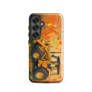 Furrow & Fields Tough case for Samsung® Glossy / Samsung Galaxy S25 Massey Ferguson 50E Splash Art | Tough case for Samsung® Quality Farmers Merch
