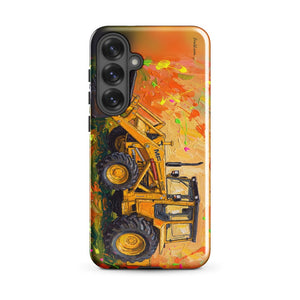 Furrow & Fields Tough case for Samsung® Glossy / Samsung Galaxy S25 Plus Massey Ferguson 50E Splash Art | Tough case for Samsung® Quality Farmers Merch