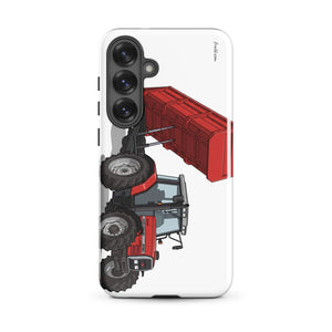 Furrow & Fields Tough case for Samsung® Glossy / Samsung Galaxy S25 Plus Massey Ferguson 6180 Illustration | Tough case for Samsung® Quality Farmers Merch
