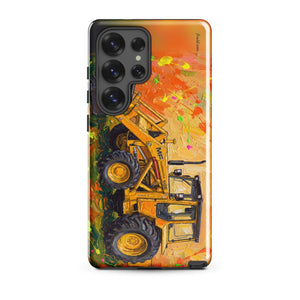 Furrow & Fields Tough case for Samsung® Glossy / Samsung Galaxy S25 Ultra Massey Ferguson 50E Splash Art | Tough case for Samsung® Quality Farmers Merch