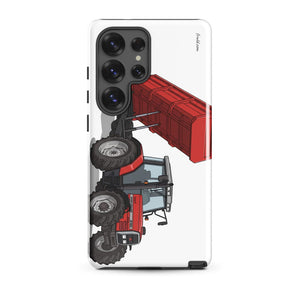 Furrow & Fields Tough case for Samsung® Glossy / Samsung Galaxy S25 Ultra Massey Ferguson 6180 Illustration | Tough case for Samsung® Quality Farmers Merch