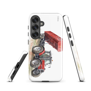 Furrow & Fields Tough case for Samsung® Massey Ferguson 6180 Watercolor | Tough case for Samsung® Quality Farmers Merch